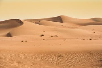 Desert oil pipelines at golden hour with one section visibly fractured.